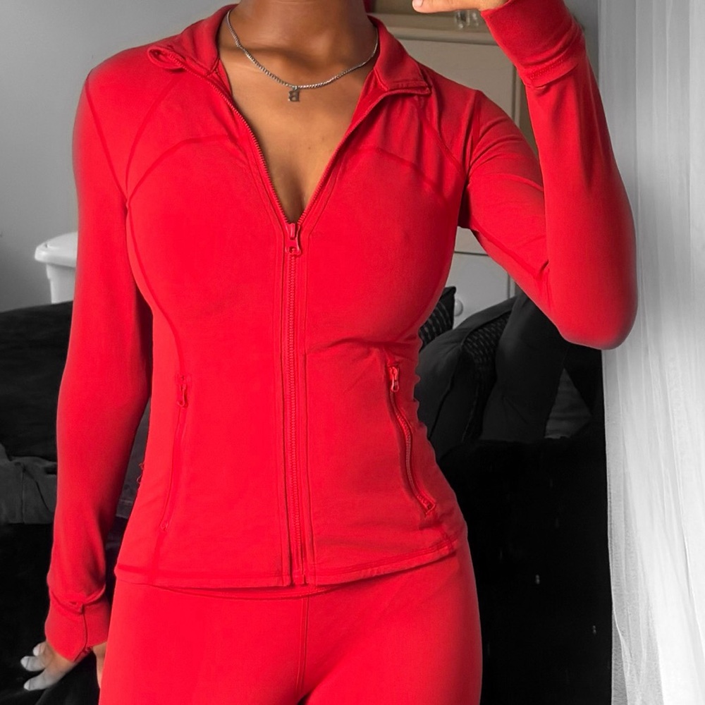 Vibrant Red Women's Track Set